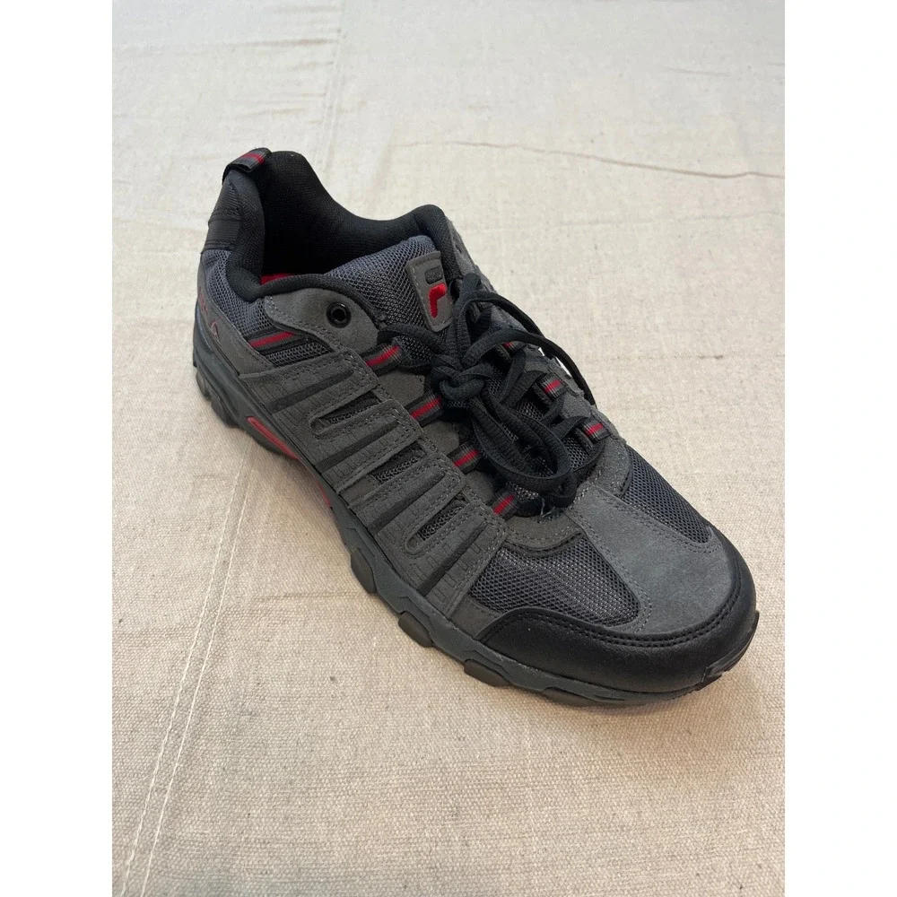 Fila Men's Athletic Shoes Sneakers Dark‎ Gray Red Lace Up Size 12